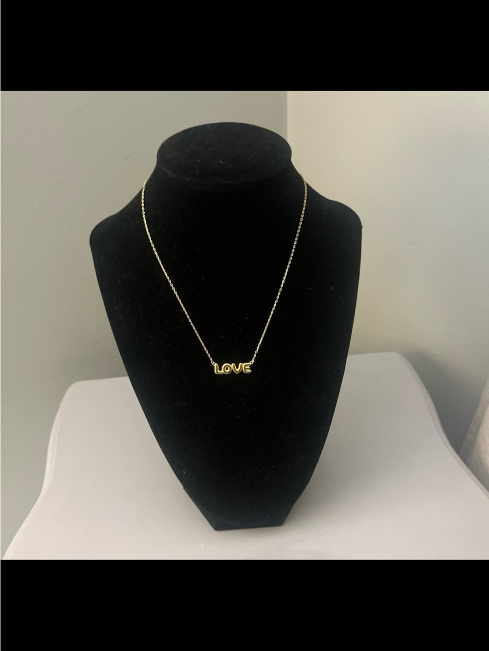 18k Gold Plated Sterling Silver “Love” Necklace